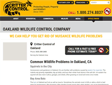 Tablet Screenshot of oakland.crittercontrol.com